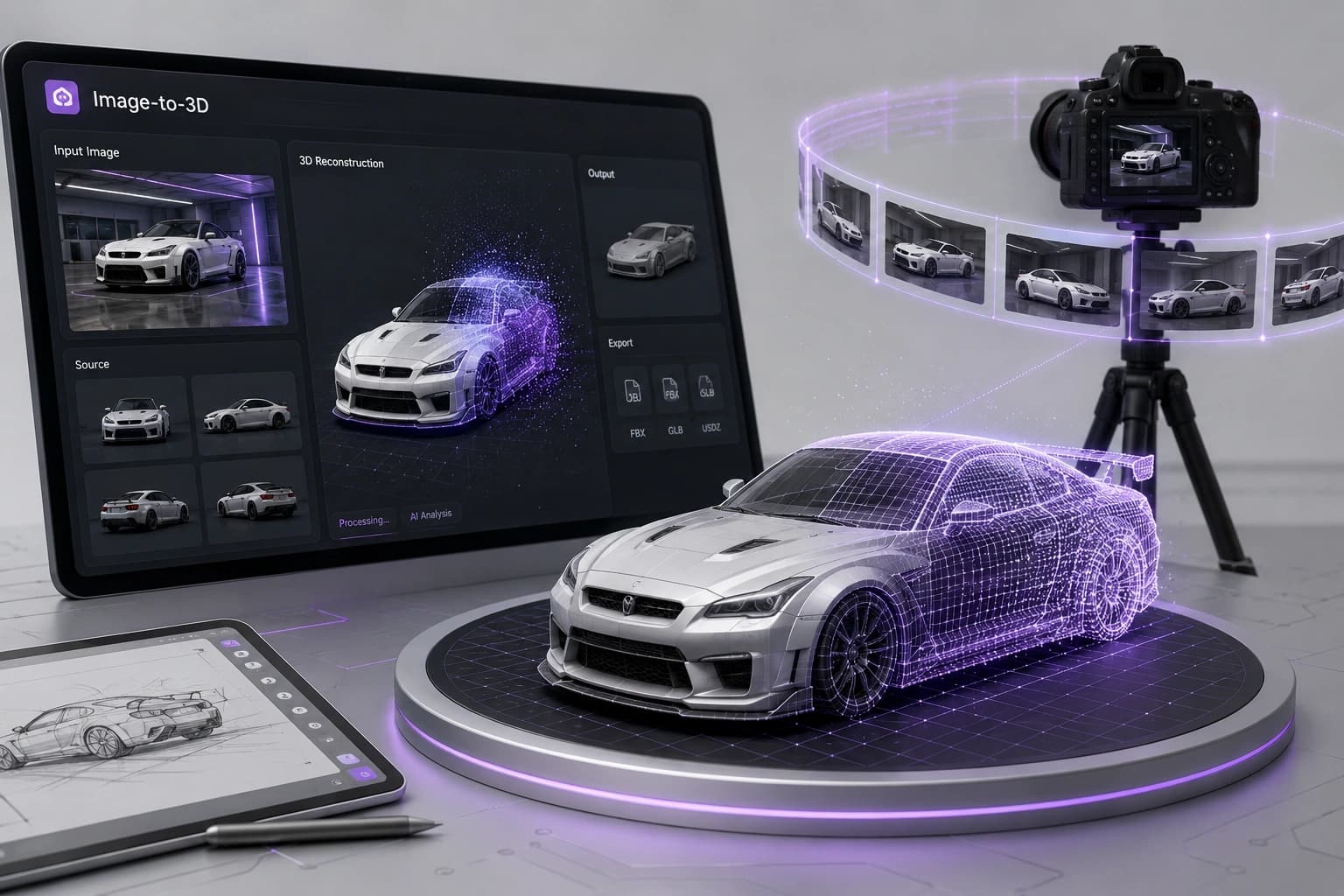 3D model reconstructed from an image